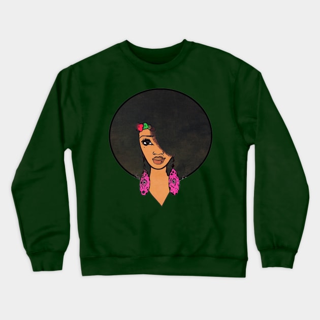 Beautiful Afro indian Women Sista Crewneck Sweatshirt by EllenDaisyShop